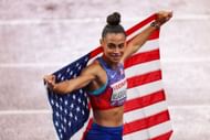 Sydney McLaughlin-Levrone celebrates on Day 9 at the World Athletics Championships Tokyo 2025 - Source: Getty